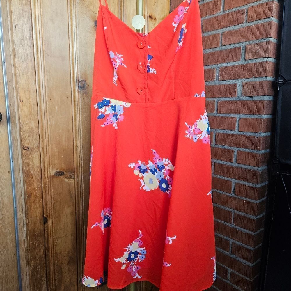 Mod Cloth Floral Button-Front Dress - Picture 2 of 10